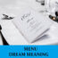 Significado del sueño del menú - Los 5 mejores sueños sobre el menú